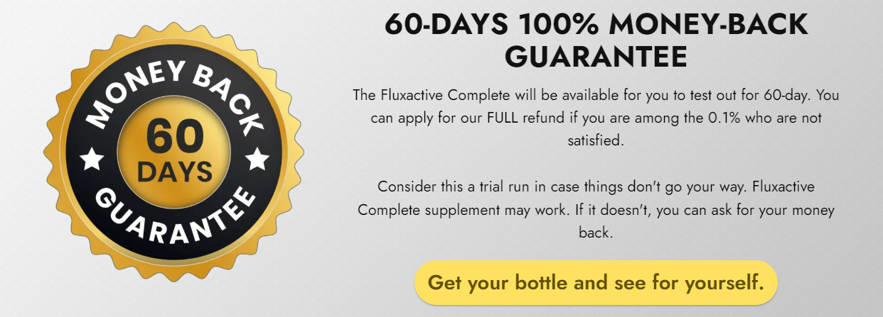 Fluxactive guarantee